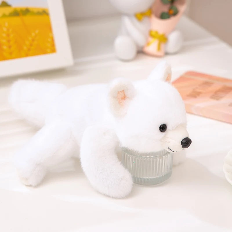 Vit hund/fjällräv (18 cm)