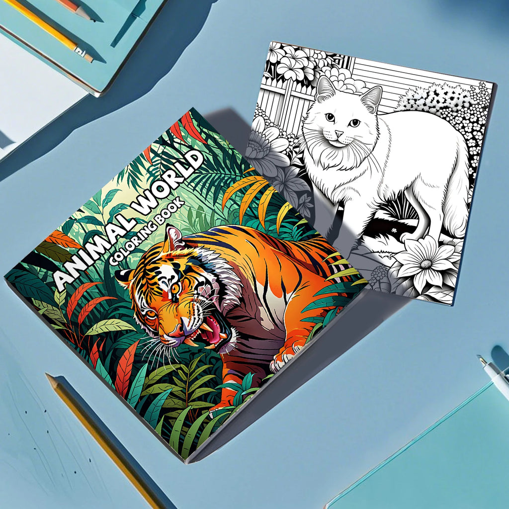 Animal World - Målarbilder för vuxna