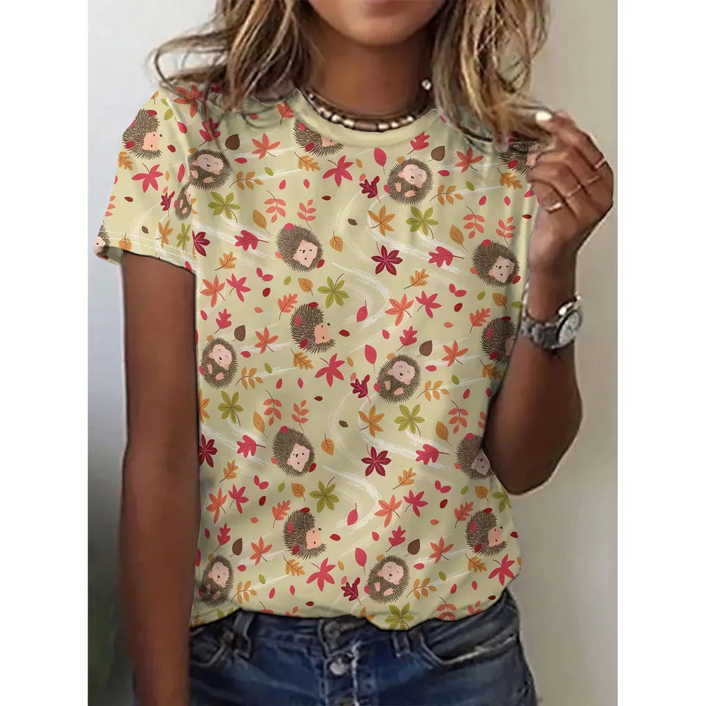 T-Shirt med igelkottar