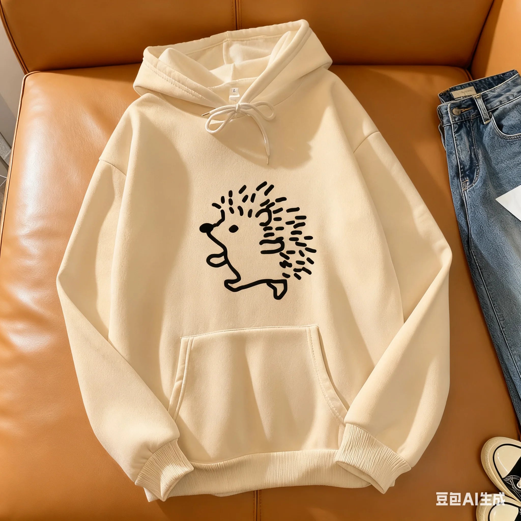 Hoodie, tecknad igelkott