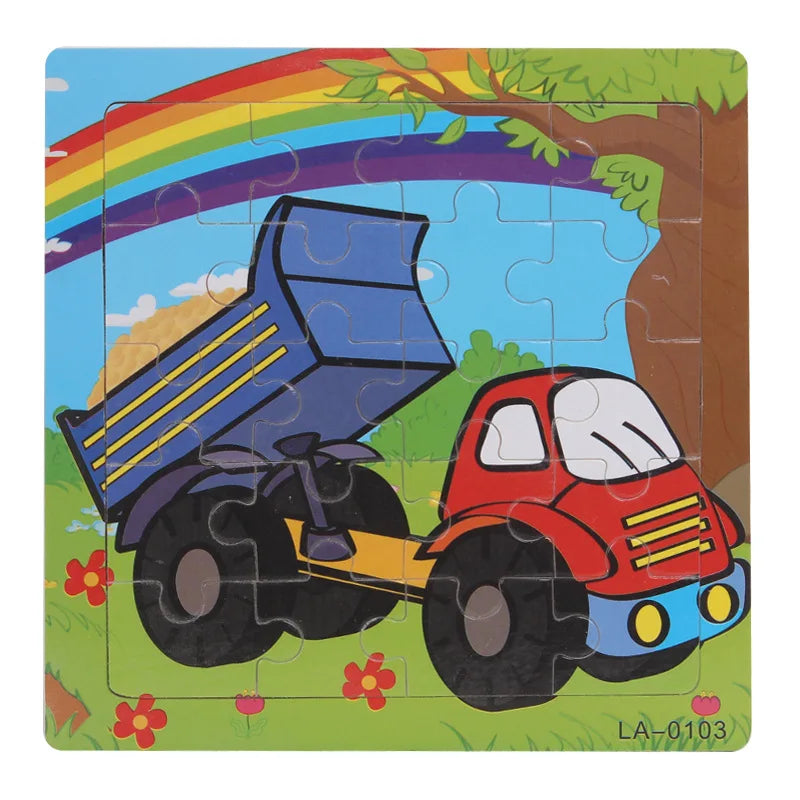 Enkla pussel med djurtema (för barn)