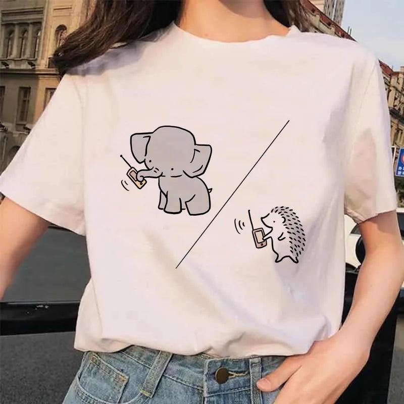 Igelkott + Katt = Hjärta (T-Shirt)