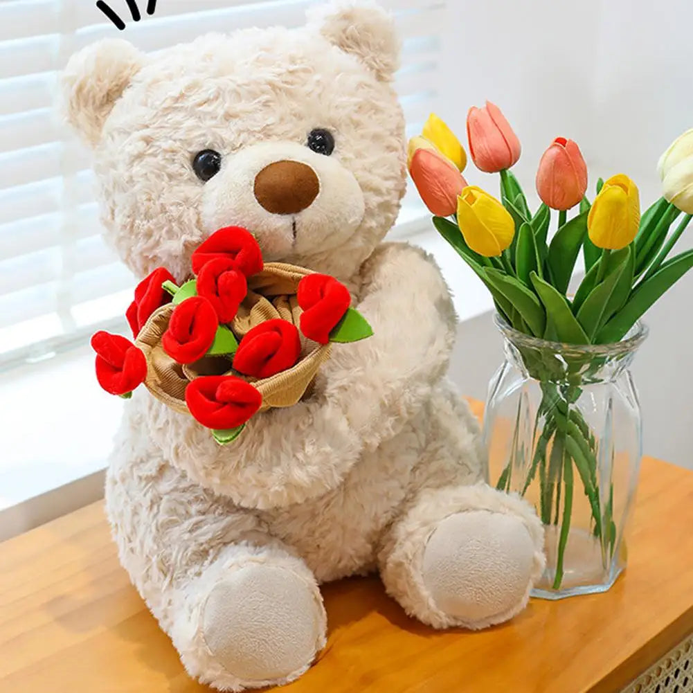 Nallebjörn med blommor