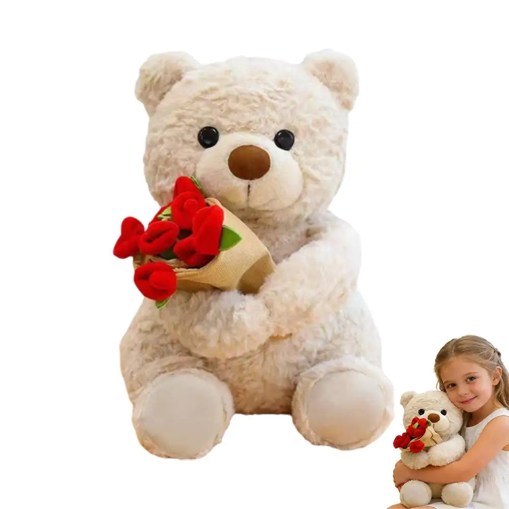 Nallebjörn med blommor