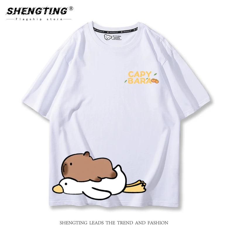 Kapybara, T-Shirt (Gul, svart, vit)