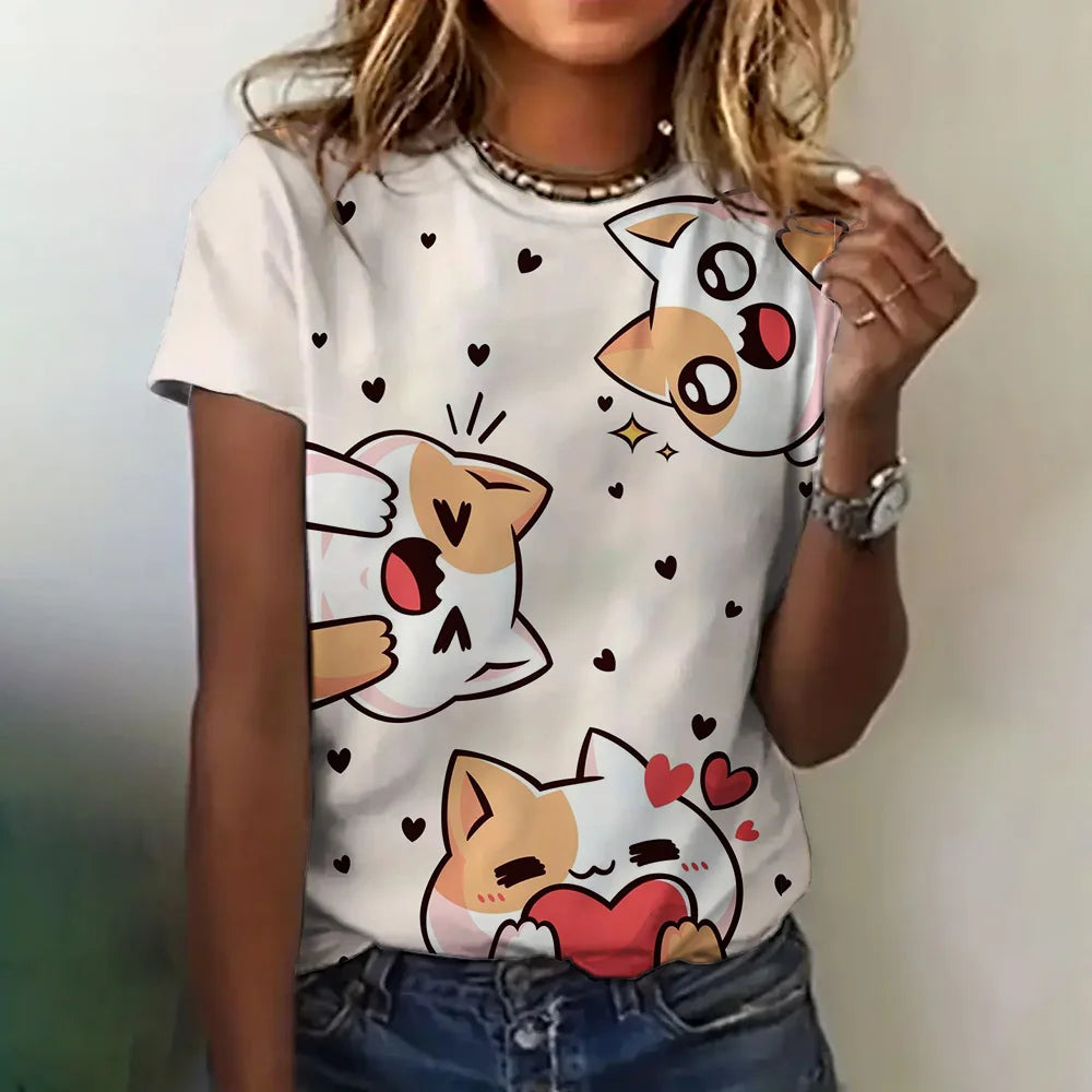 Kawaii katter, T-Shirts