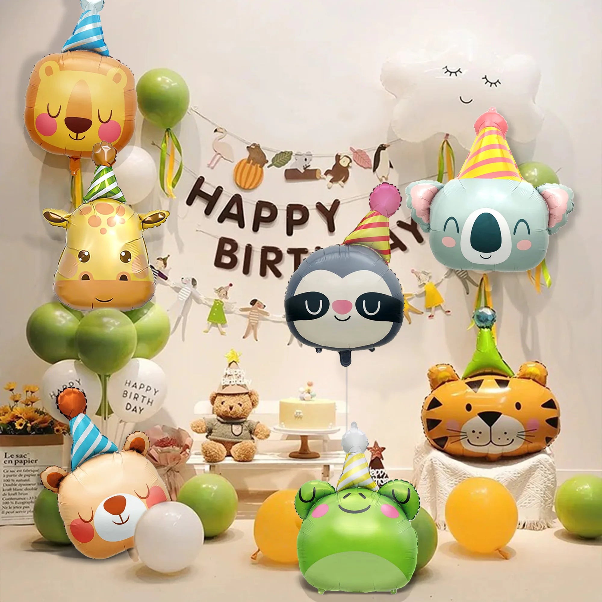 Djurballonger för fest (x2 pack)