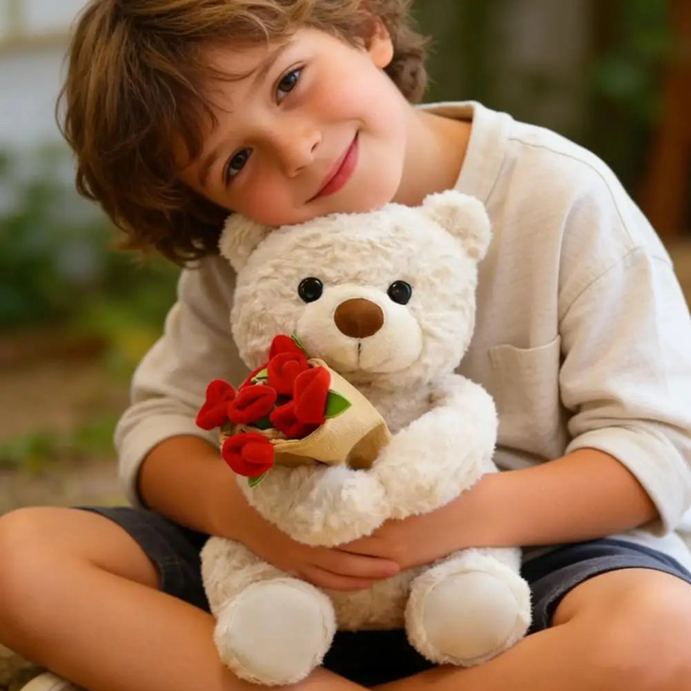 Nallebjörn med blommor