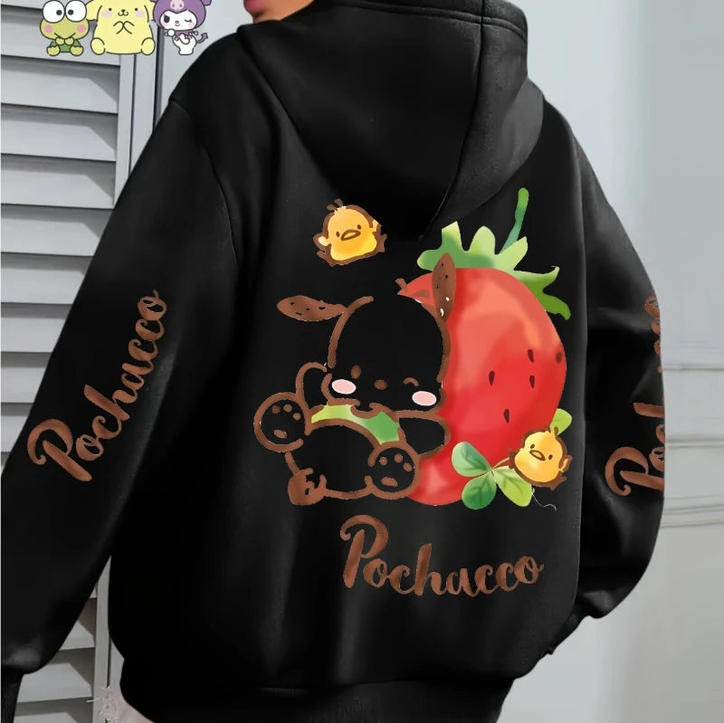 Pochacco + Jordgubbe (Hoodie)