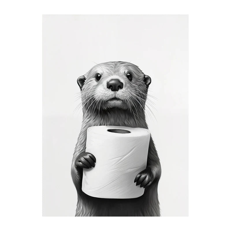 Roliga & söta tavlor för toalett