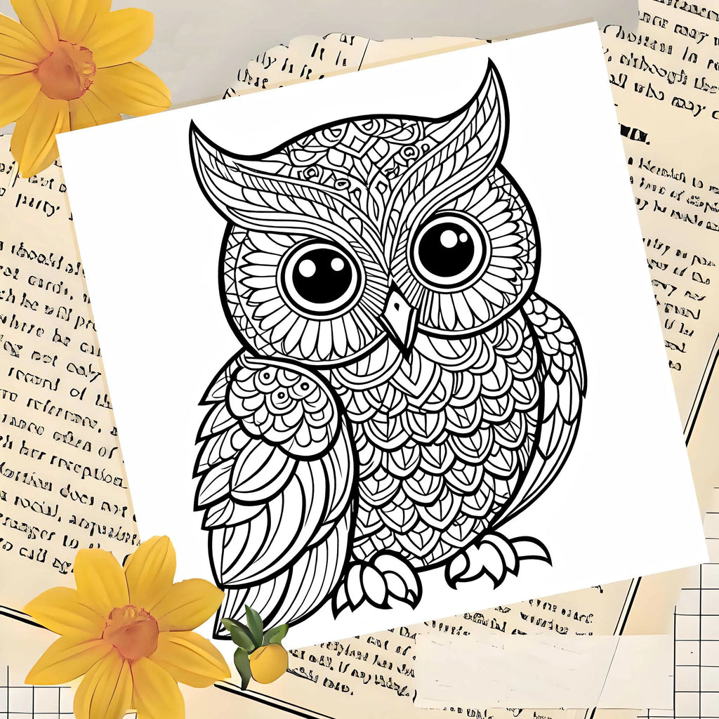 Avancerad målarbok - Mandala Animals