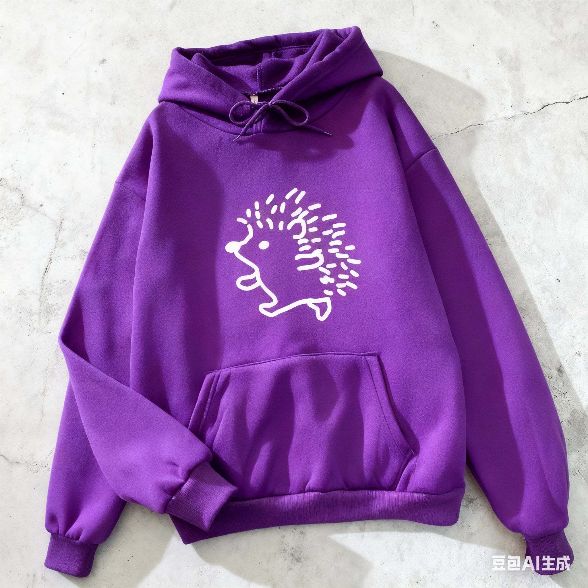 Hoodie, tecknad igelkott