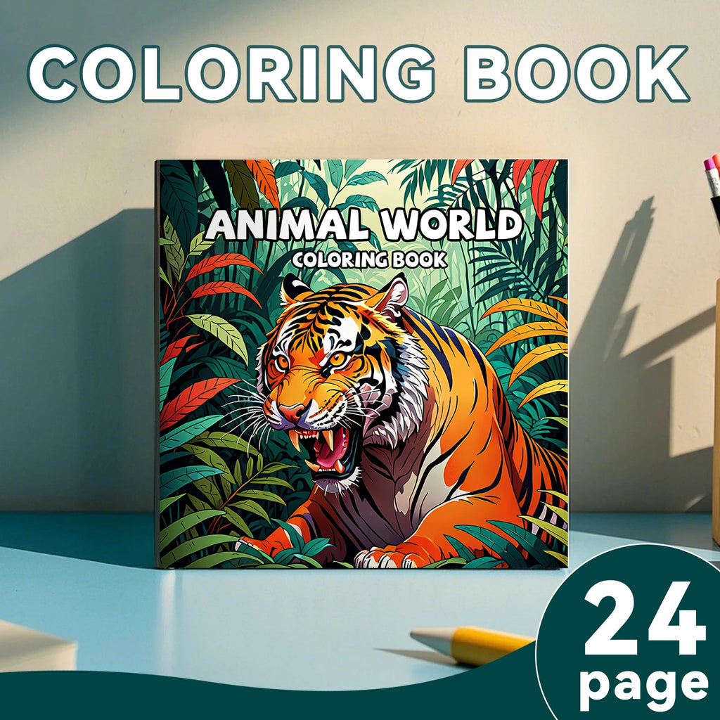 Animal World - Målarbilder för vuxna