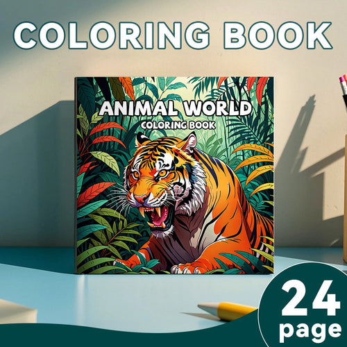 Animal World - Målarbilder för vuxna