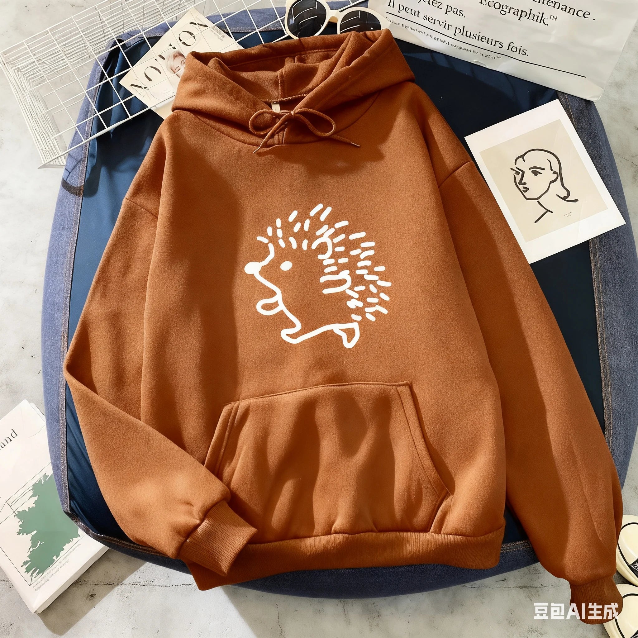 Hoodie, tecknad igelkott
