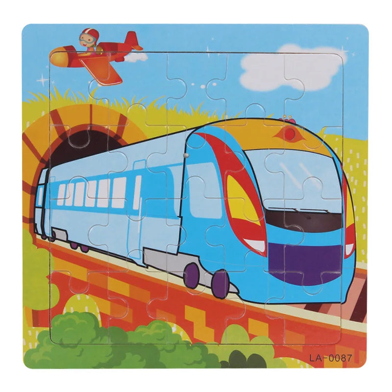 Enkla pussel med djurtema (för barn)