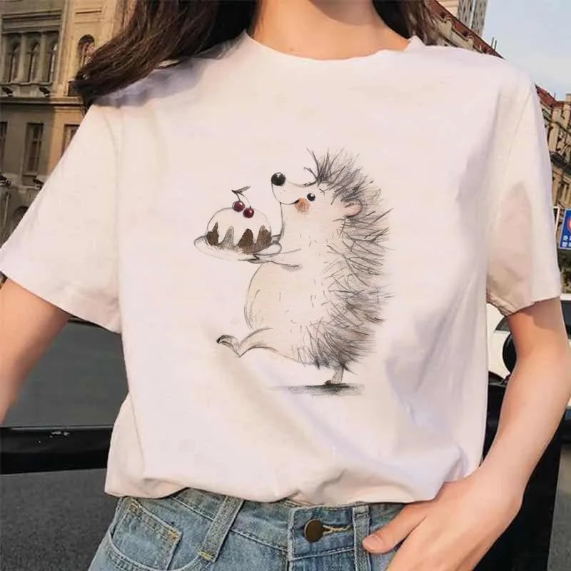 Igelkott + Katt = Hjärta (T-Shirt)