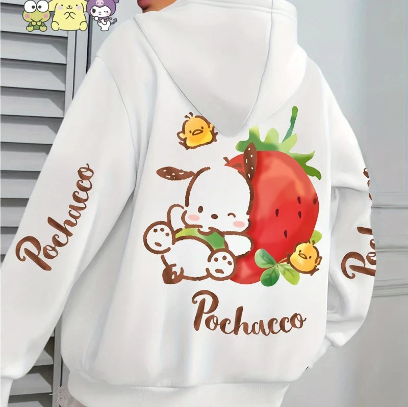Pochacco + Jordgubbe (Hoodie)