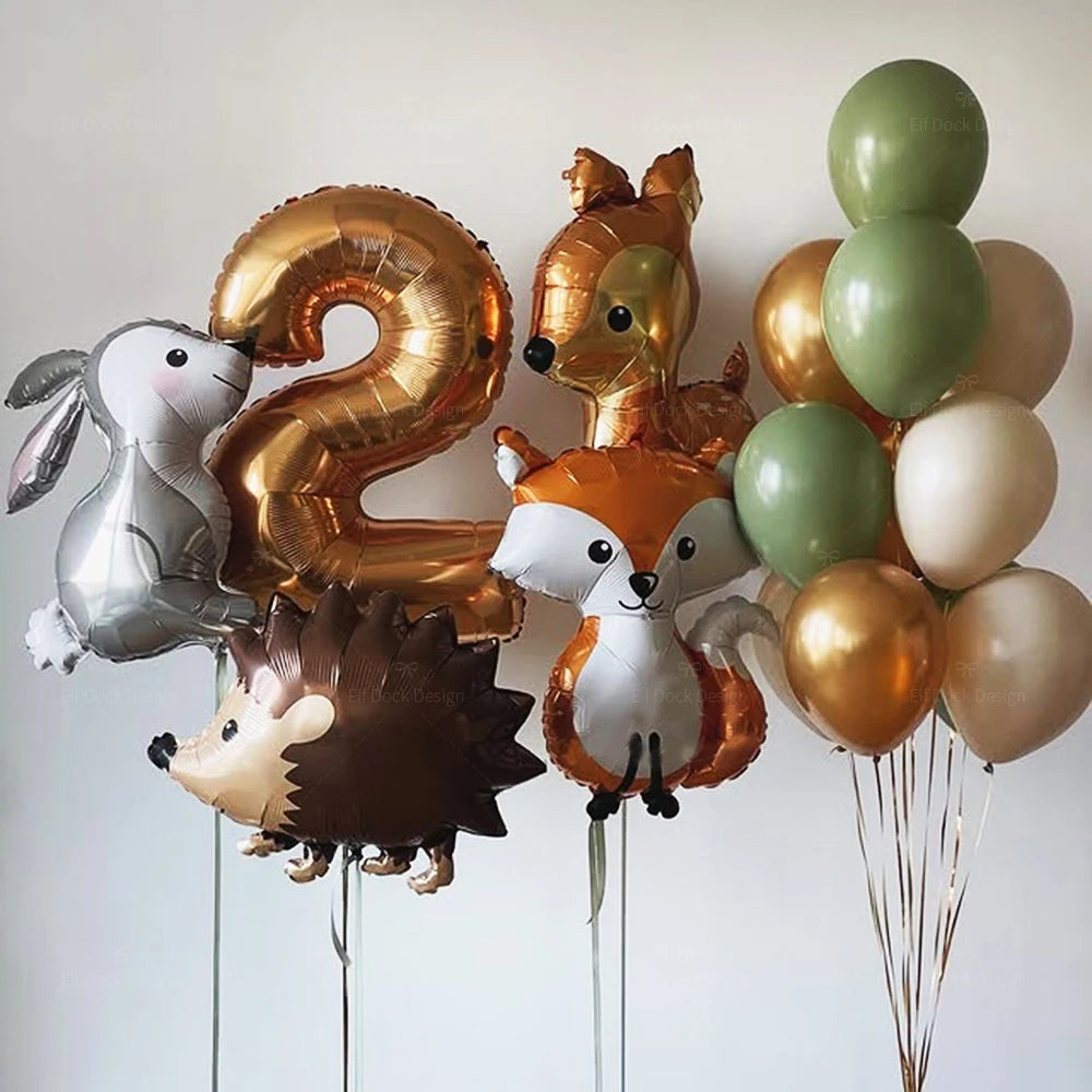 Ballonger med svenska skogsdjur
