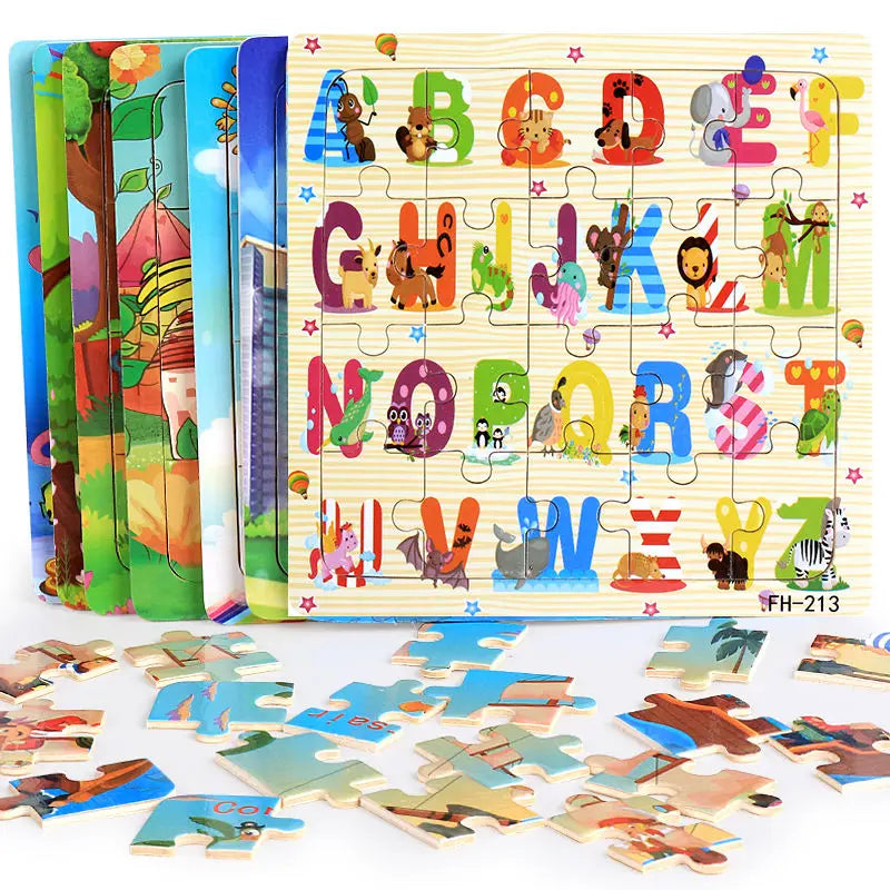 Enkla pussel med djurtema (för barn)