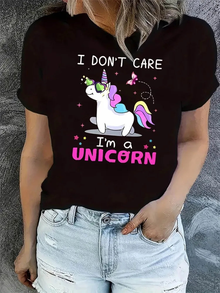 T-shirt, "I don't care, I'm a Unicorn"