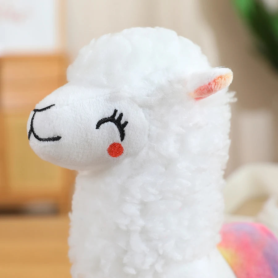 Alpackor i olika färger