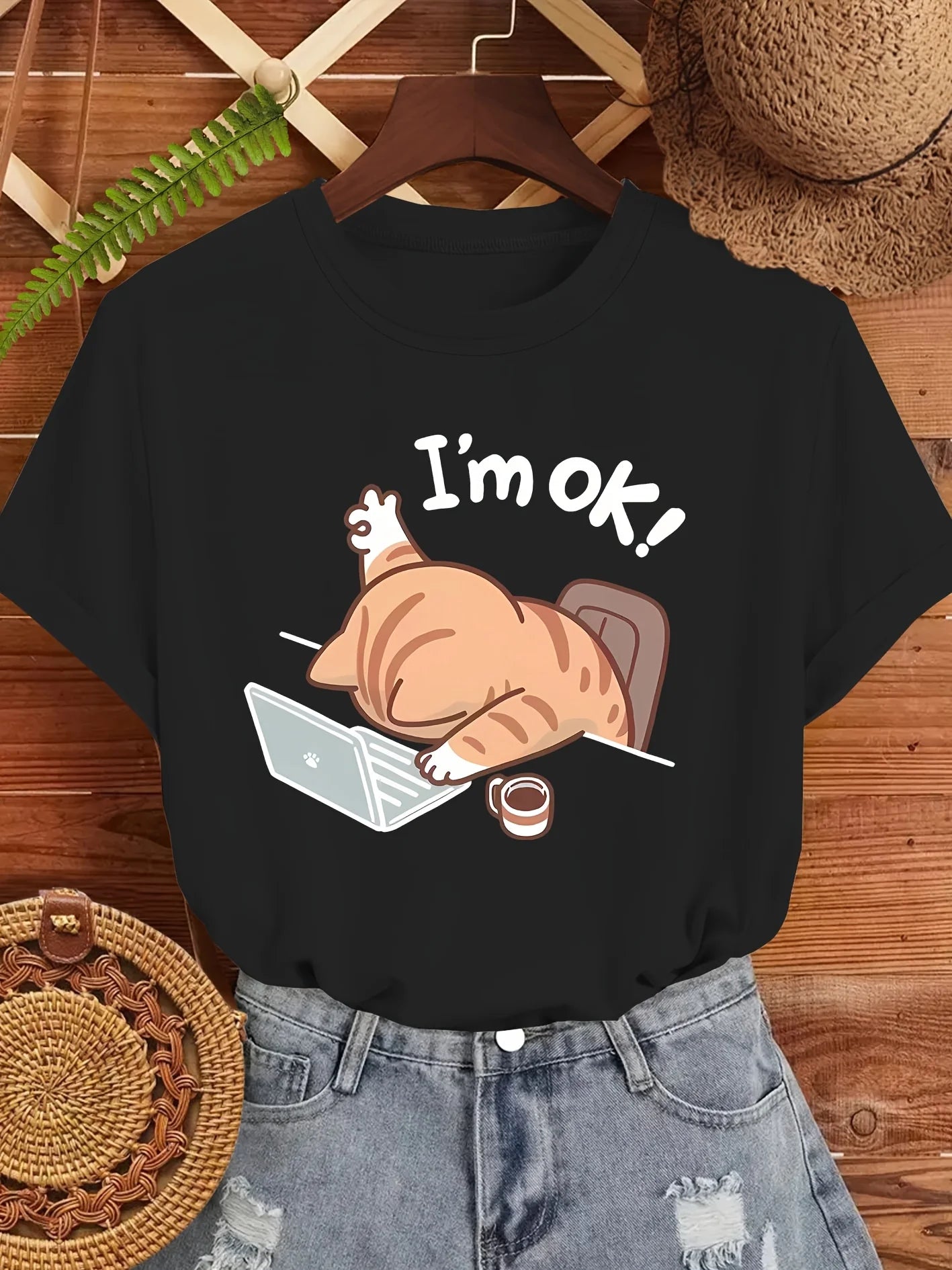 Katt "I'm ok", T-shirt