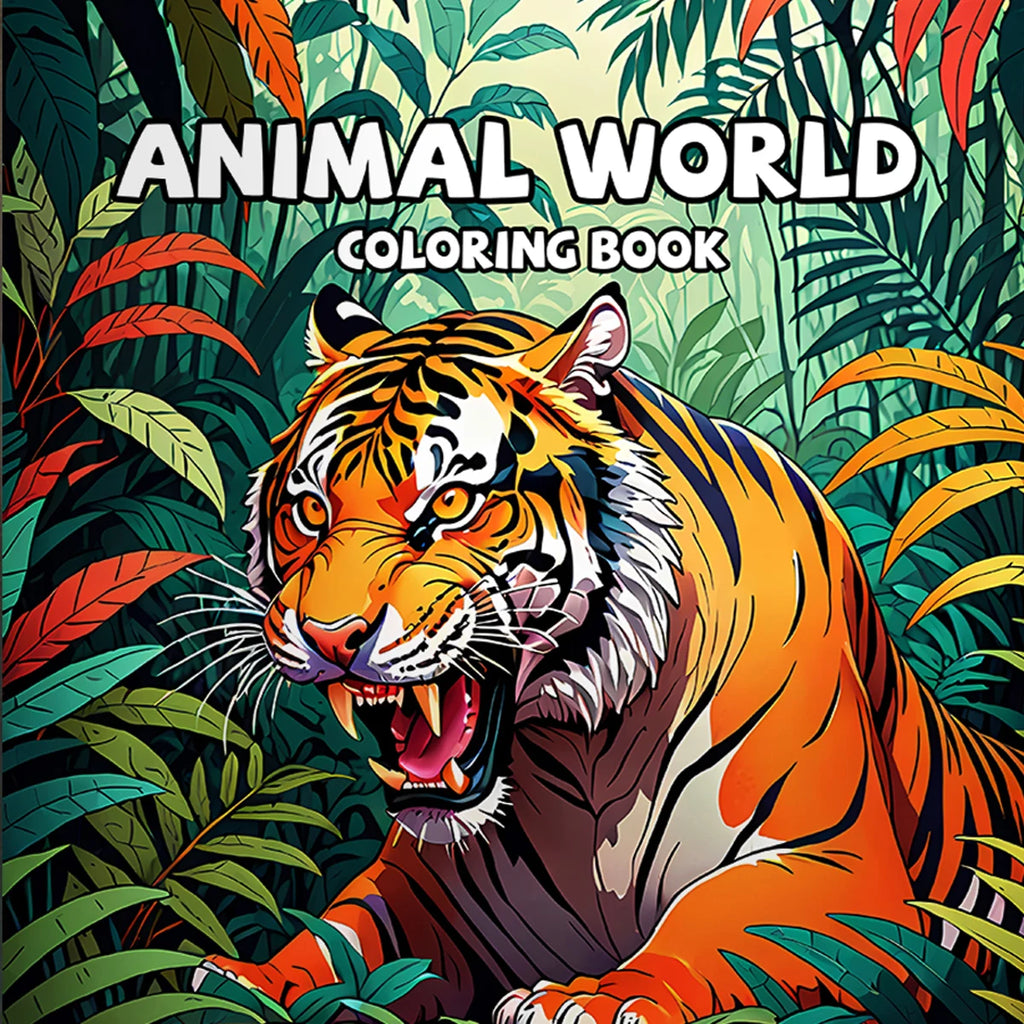 Animal World - Målarbilder för vuxna