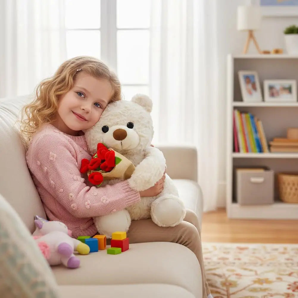 Nallebjörn med blommor