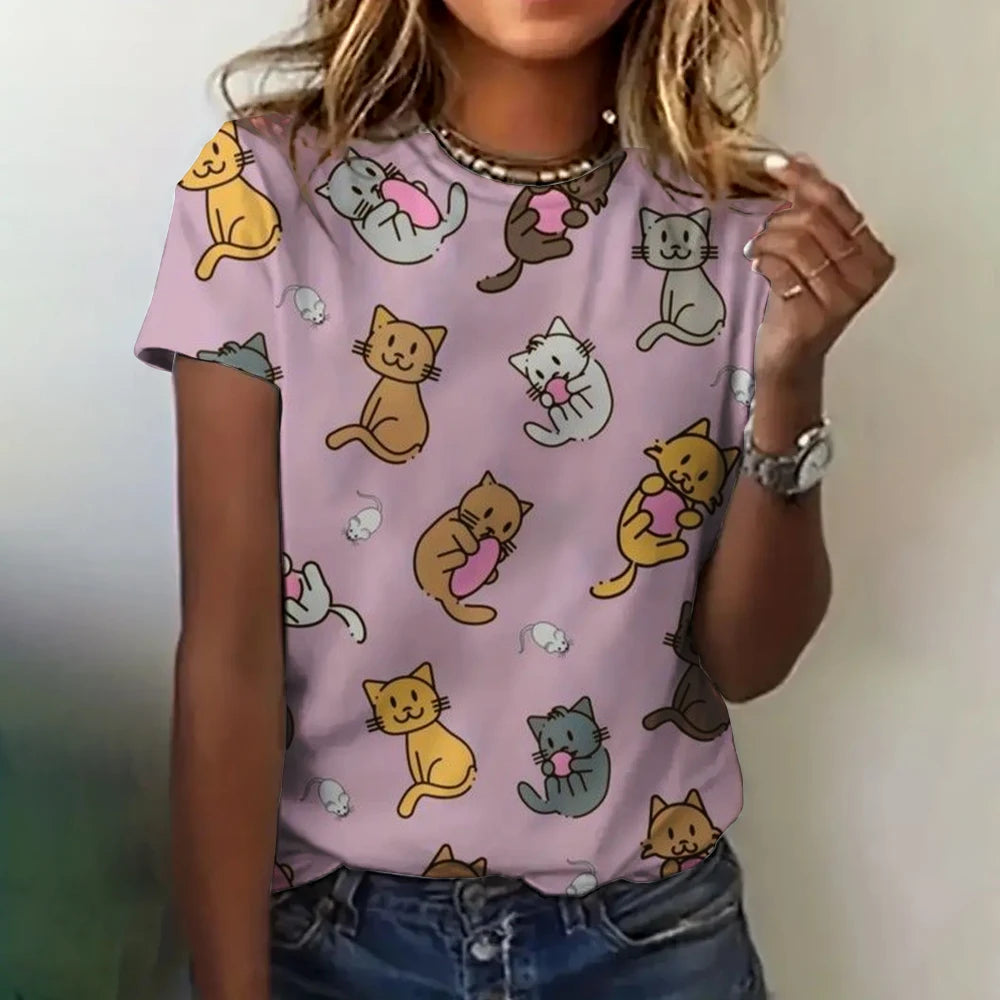 Kawaii katter, T-Shirts