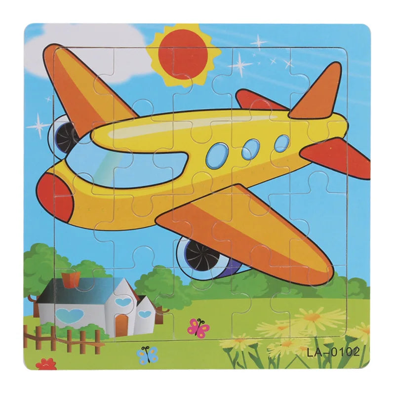 Enkla pussel med djurtema (för barn)